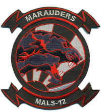 Officially Licensed USMC MALS-12 Marauders Black Patch