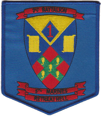 Officially Licensed USMC 2nd Battalion 5th Marines Retreat Hell Bloodline Patch