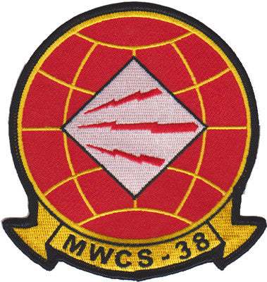 Officially Licensed USMC Marine Wing Communications Squadron MWCS-38 Red Lightning Patch