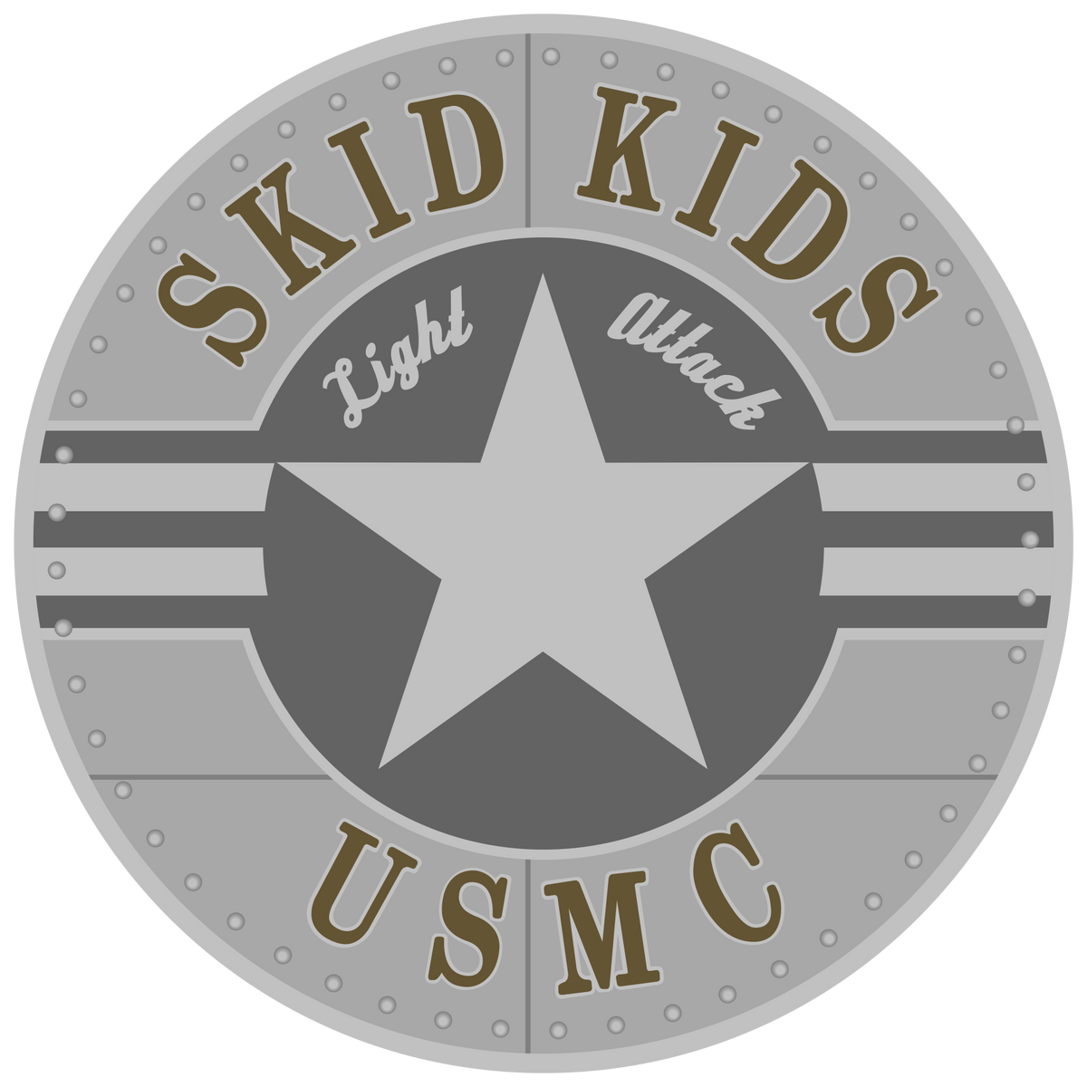 Officially Licensed USMC Skid Kids Sticker
