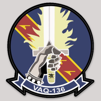 Officially Licensed US Navy VAQ-136 Gauntlets Sticker