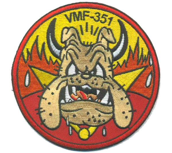 Officially Licensed USMC VMF-351 Original Devil Dog Patch